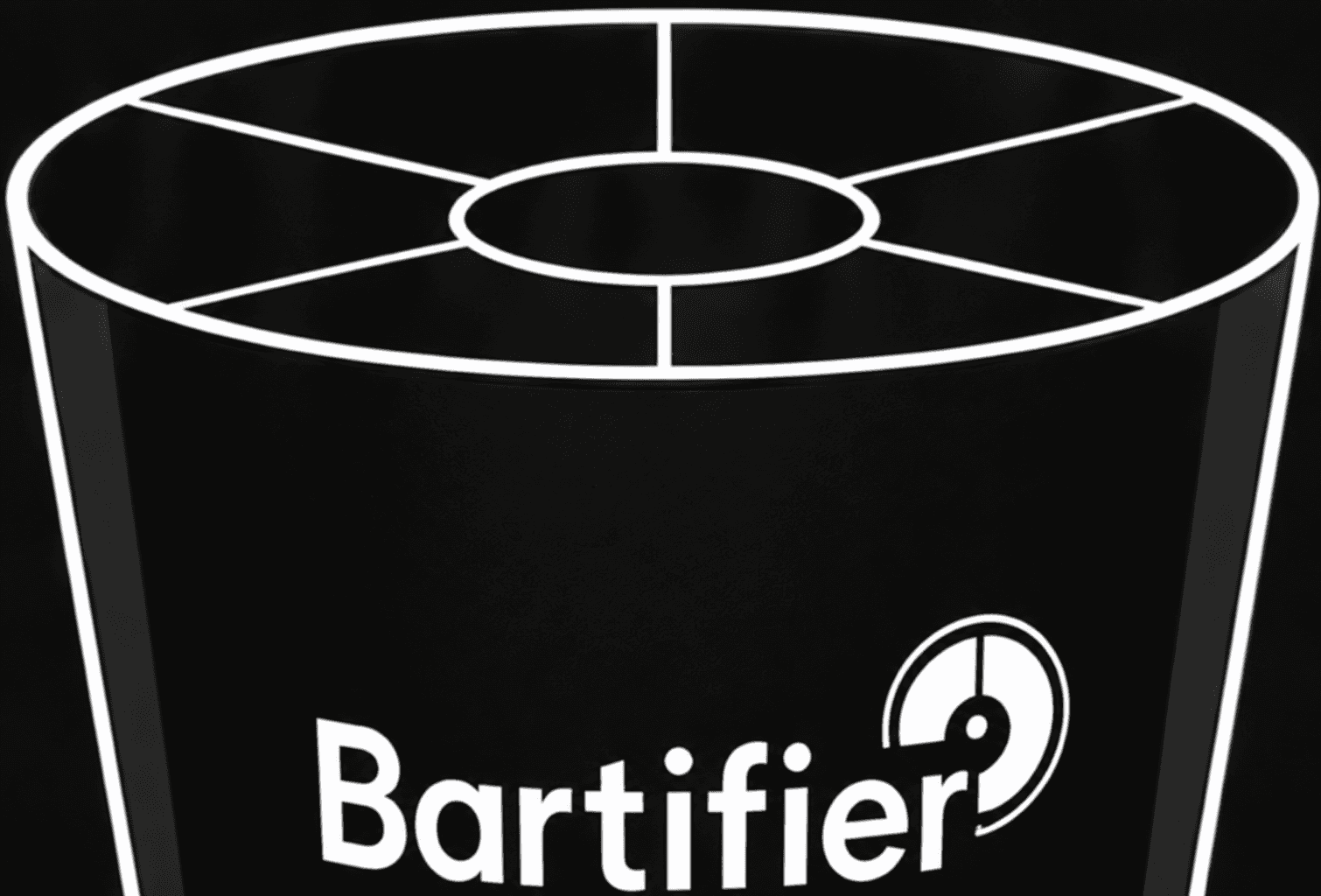 Bartifier measuring caddy viewed from the front