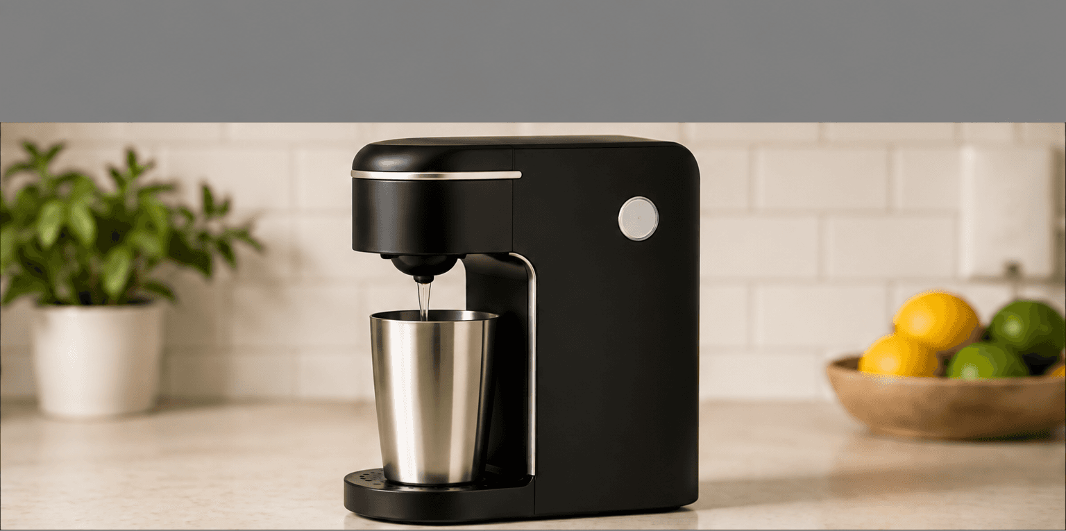 A countertop pod-style cocktail machine