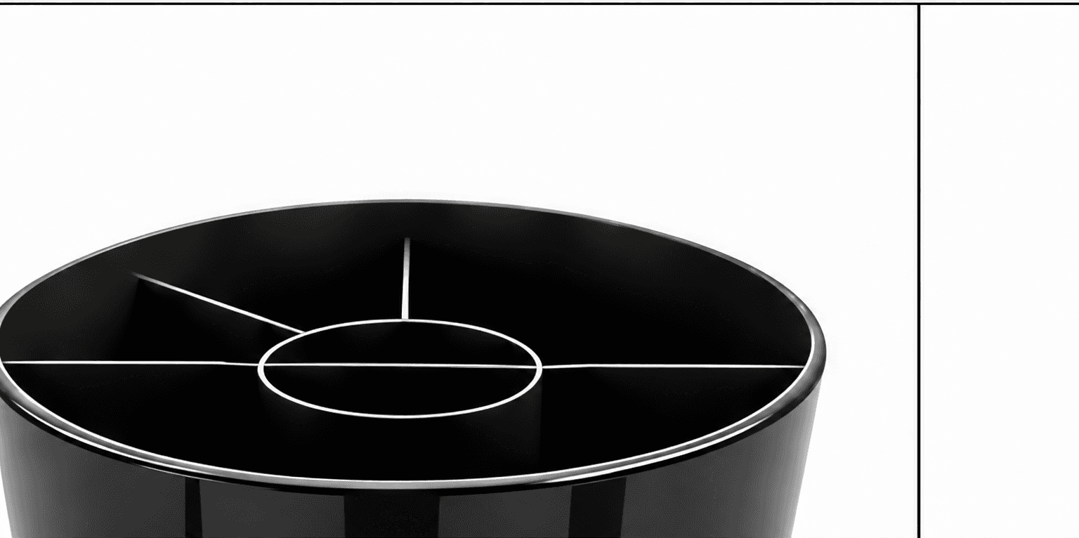Bartifier care diagram showing the divided measuring caddy