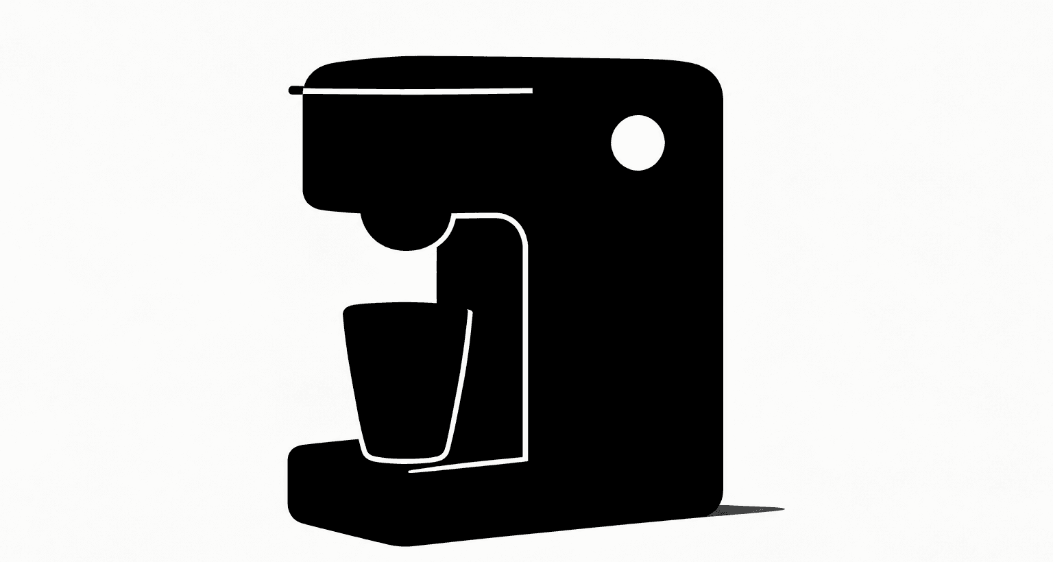 Silhouette representing a pod-style cocktail machine