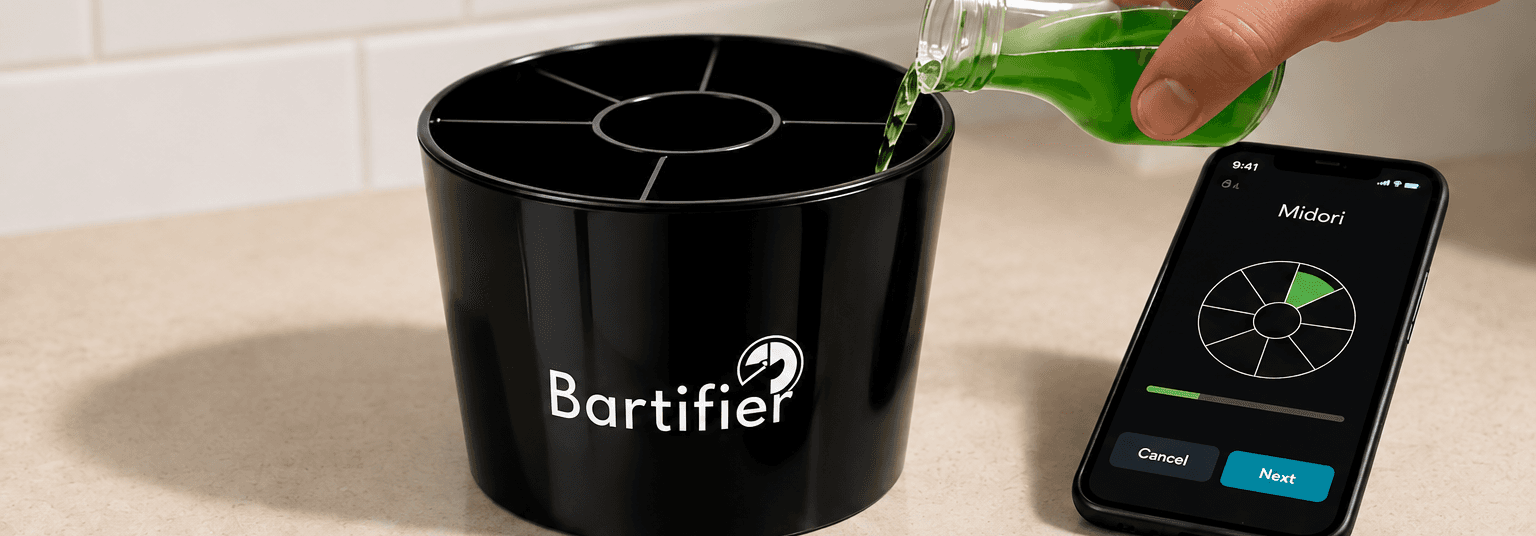 Bartifier and a phone displaying a guided measuring step