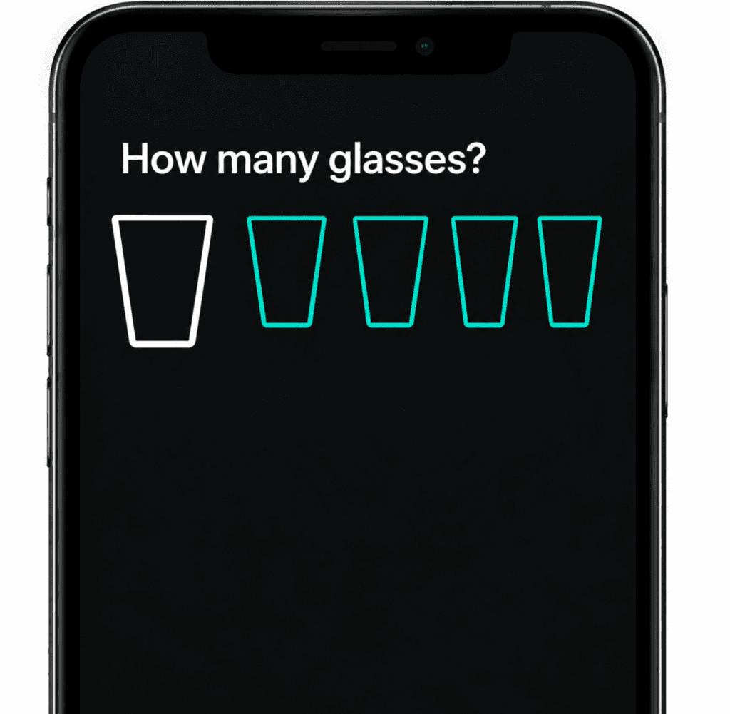 Bartifier app glass-count selection screen