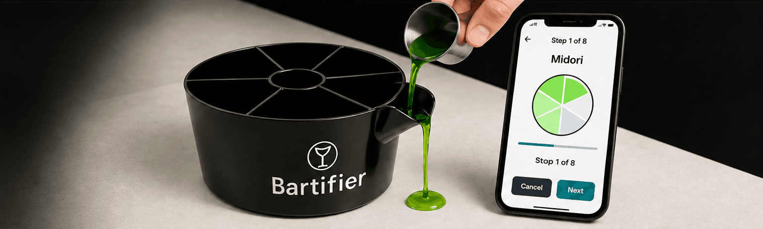 Bartifier beside an app screen showing a guided measuring step